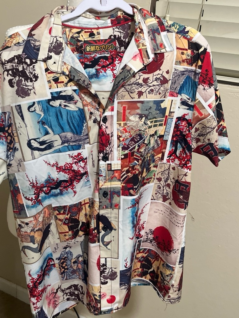 Vintage-Inspired set Red & Blue Graphic Print Short-Sleeve Shirt